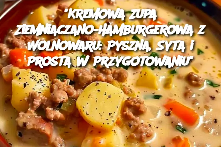 "Kremowa Zupa Ziemniaczano-Hamburgerowa z Wolnowaru: Pyszna, Syta i Prosta w Przygotowaniu"