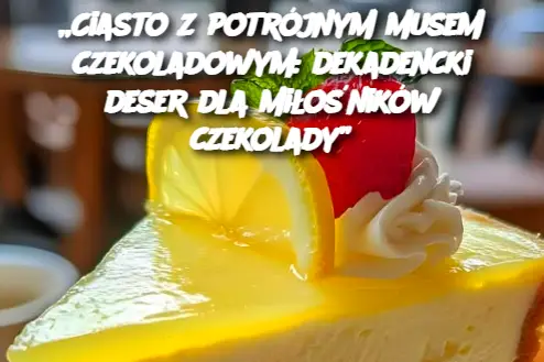 „Ciasto z potrójnym musem czekoladowym: dekadencki deser dla miłośników czekolady”