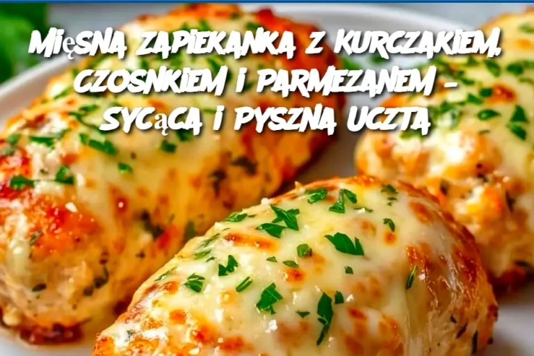 Mięsna Zapiekanka z Kurczakiem, Czosnkiem i Parmezanem – Sycąca i Pyszna Uczta