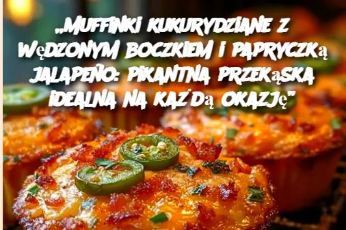 „Muffinki kukurydziane z wędzonym boczkiem i papryczką jalapeño: pikantna przekąska idealna na każdą okazję”