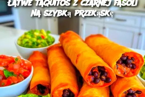 Łatwe taquitos z czarnej fasoli na szybką przekąskę