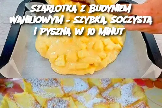 Szarlotka z Budyniem Waniliowym – Szybka, Soczysta i Pyszna w 10 Minut