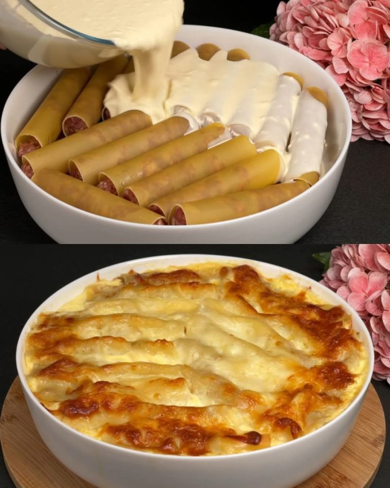 Zapiekane cannelloni z wołowiną i kremowym sosem mozzarellowym – włoska uczta w Twojej kuchni!