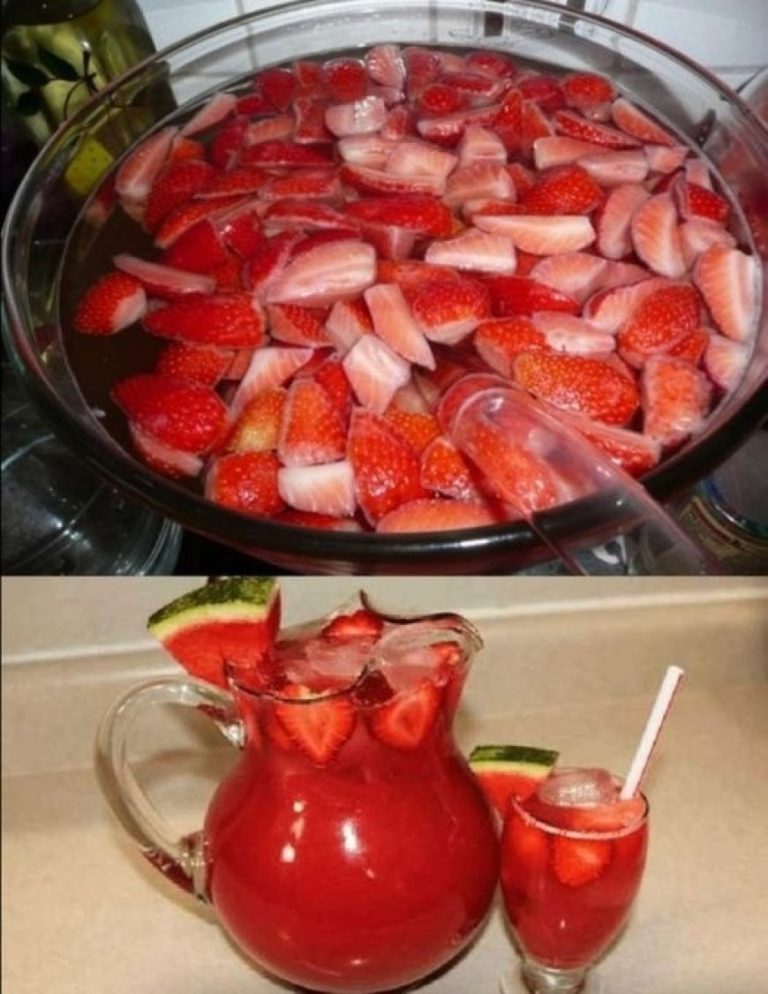 Orzeźwiająca letnia sangria truskawkowa z melonem – idealna na upały! 🍓🍈