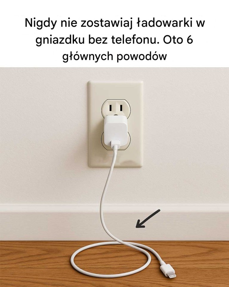 Nigdy nie zostawiaj ładowarki w gniazdku bez telefonu. Oto 6 najważniejszych powodów, dla których