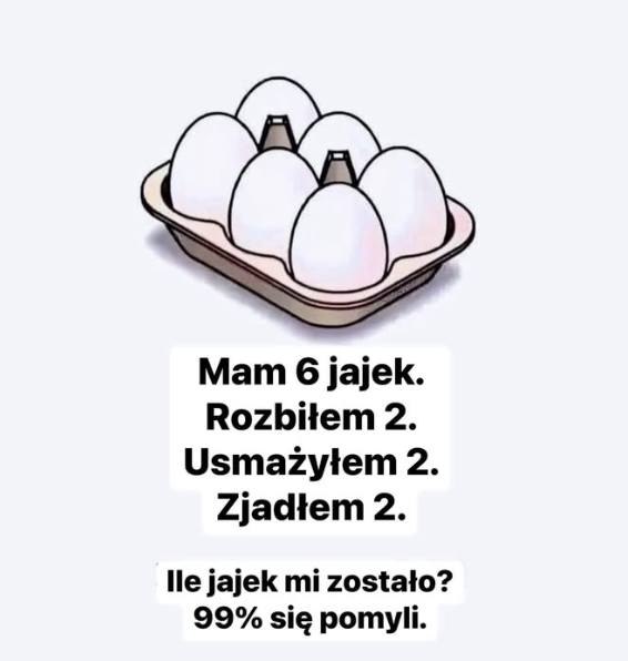 Zagadkowy przepis: Ile jajek Ci zostanie? Sprawdź, czy nie dasz się nabrać!