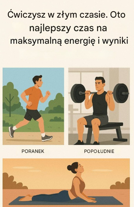 Ćwiczysz w złym czasie? Oto najlepszy moment na trening, aby zyskać maksymalną energię i efekty