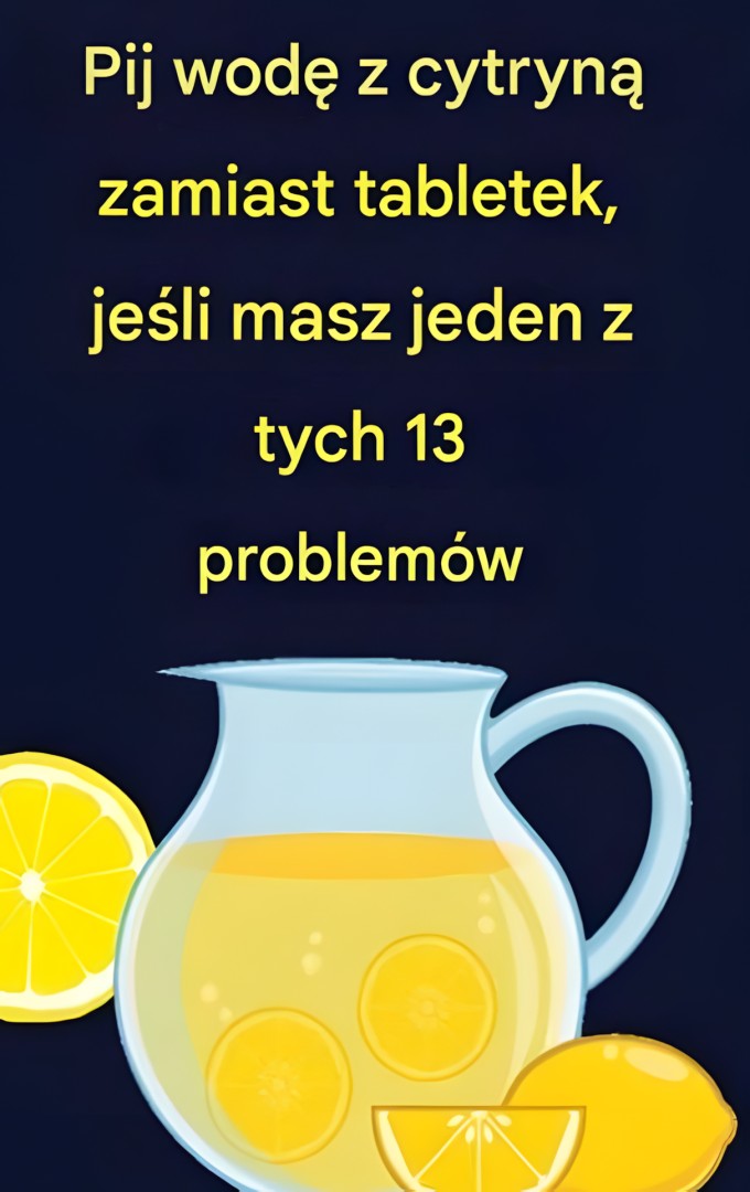 Unikalny tytuł: „13 powodów, by pić wodę z cytryną zamiast sięgać po tabletki”