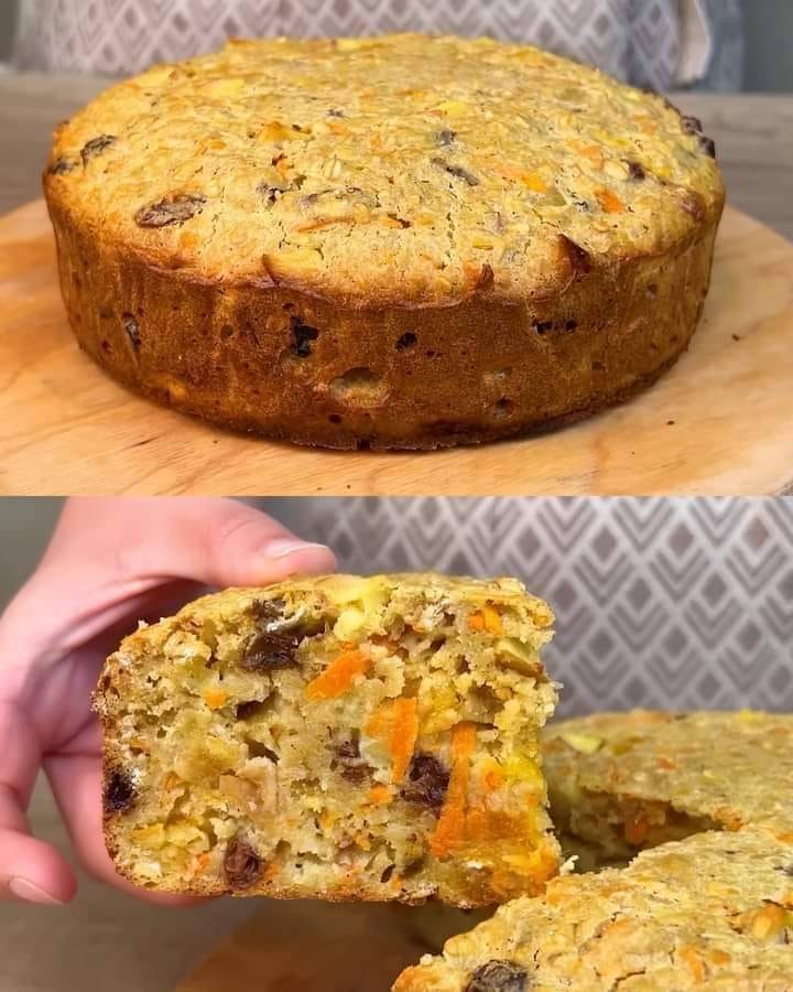 Pieczona owsianka z marchewką i owocami